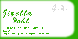 gizella mohl business card